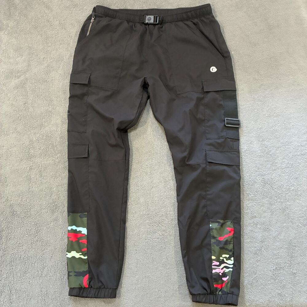 Cookies SF Clothing Black Multi Pocket Utility Cargo Belt Joggers Men's Size 2XL